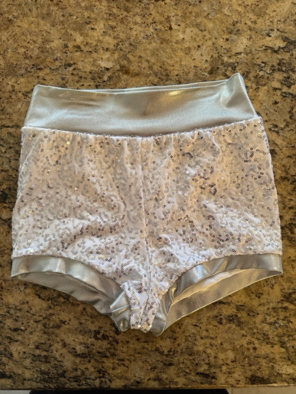 Balera Silver Sequin Dance Shorts
